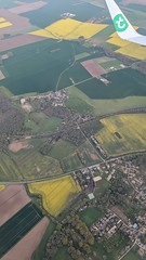 View of village on approach to Paris-Orly Airport, France - Photo of Angervilliers