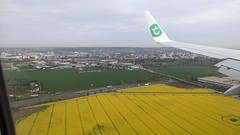 Aerial view of the outskirts of Paris from an aeroplane on approach to Paris-Orly Airport, France - Photo of Fleury-Mérogis