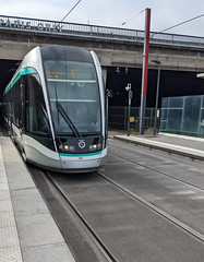 Citadis 302 tram #709 operating a Route 7 service arriving at Paris Orly Airport tram stop, Paris, France - Photo of Morsang-sur-Orge
