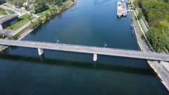 Road bridge at Breisach, with human chain - Photo of Balgau