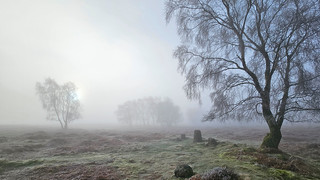 mist at stoke flat stone circle