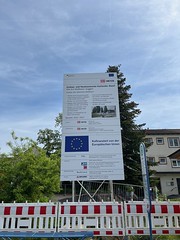 Building works at Müllheim Baden - sign - Photo of Bantzenheim