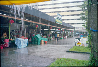 Ghim Moh market in the rain