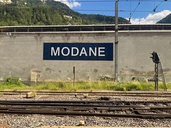 Modane station sign