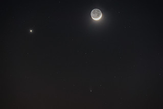 Zoom conjonction lune, Uranus, Jupiter et 12p/Pons brooks