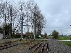 The De Panne - Dunkerque line - a track section is missing just out of De Panne. Also shows end of the Belgian electrification