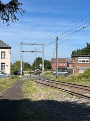 Overhead wires end at Quiévrain station - Photo of Escautpont