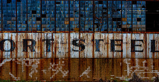 Steel building, Milford CT, (Stitched, and Rerendered)