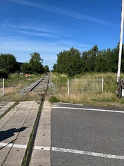 Tracks at Crespin, France - looking back towards Valenciennes, France