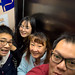 Cramped into the small hotel elevator