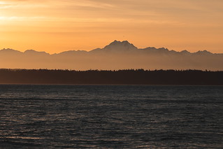 Olympic Mountains at Golden Hour