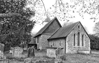 A rural country churchyard