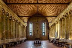 The Refectory at Mont St. Michel, France
