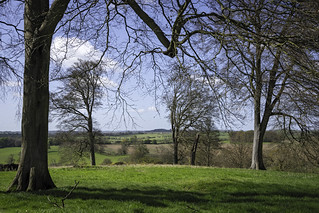 View south from the edge of Badby Woods over Fawsley Park, Northamptonshire.