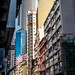 sunlit streets of Hong Kong