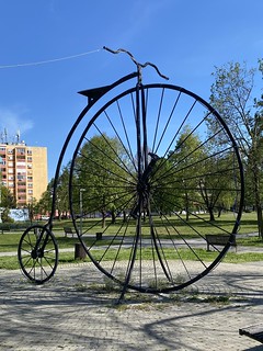Velociped - bicycle monument in Kutina