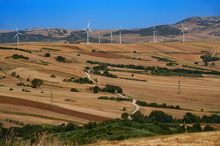 Country landscape near Lacedonia, Campania, Italy