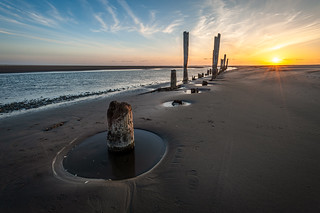 Beach Pillars Sunset