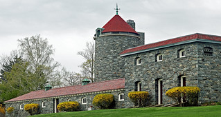 The Stone Barn, including a silo constructed of stone