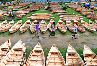 Hand-crafted wooden boat market, Bangladesh