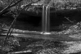 Black and White Waterfall