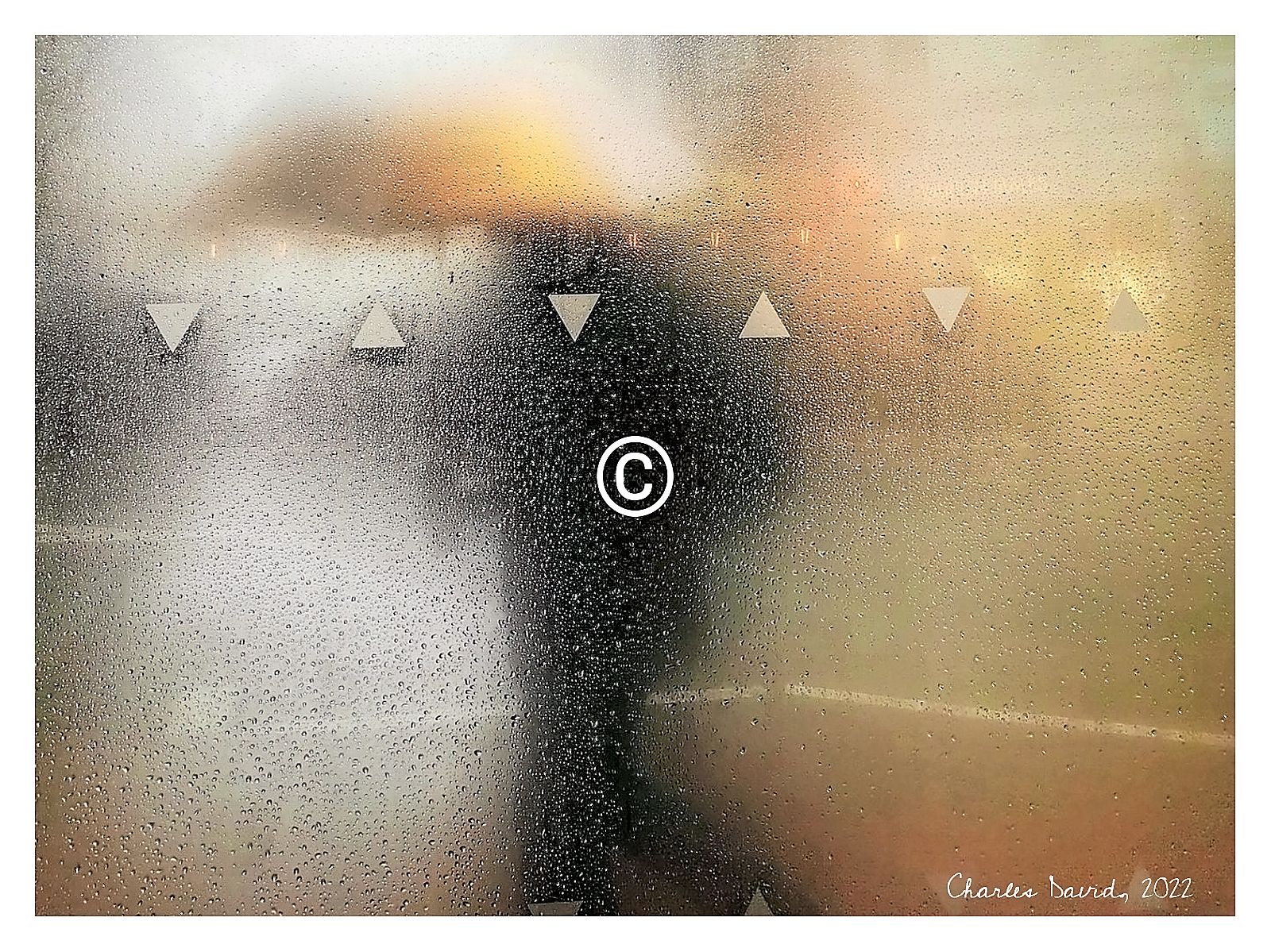 Rainy day cafe, 2022 - Photo Impressionism & Art