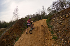 Steep gravel track