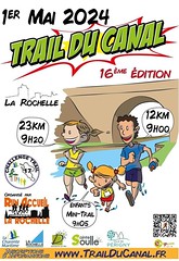 6em competition 2024, Trail du canal, La Rochelle, 23 km, 1er mai 2024, 2h21,58 215/449, 5em categorie