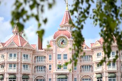 Mickey Mouse clock at the Disneyland Hotel