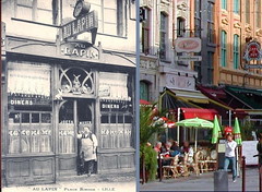 Lille Place Rihour Then and now