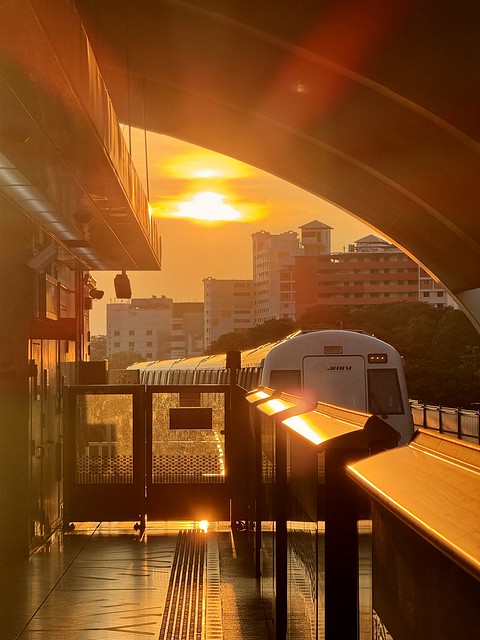 Sunset from Bedok MRT Station