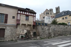 Church towering over houses