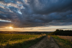 Dramatic golden hour near Peppange