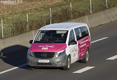 Mercedes-Benz e-Vito Tourer n°V151 (202074) de Striebig-Keolis en CTS livrée Flex'hop, voyageant à vide dans une direction inconnue sur l'autoroute A35 en novembre 2024