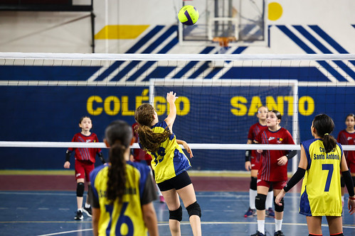 Campeonato Metropolitano Escolar 2025 de Vôlei Feminino Sub-12. Jogo entre as equipes do Colégio Santo Antônio e do Colégio Loyola. 20 de maio. Local: Colégio Santo Antônio. Fotos (crédito): Tiago Ciccarini.