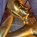 Head of the Golden reclining Buddha
